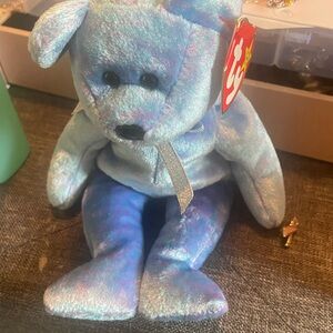 Ty Blue and Purple Stuffed Bear